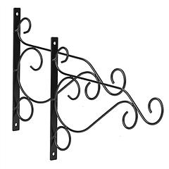 2Pcs Iron Plant Hanging Bracket Plant Hanger Wall Hooks For Bird Feeder Lanterns Wind Chimes