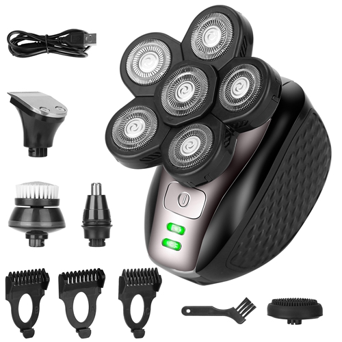 5 In 1 Electric Razor For Bald Men Rechargeable Cordless Head Beard
