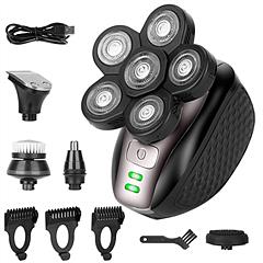 5 In 1 Electric Razor For Bald Men Rechargeable Cordless Head Beard Trimmer Shaver Kit IPX6 Waterproof Dry Wet Grooming Kit with 3 Combs
