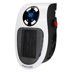 500W Portable Heater Fan Wall Outlet Space Heater Plug-in Heater Adjustable Temperature Auto Shut off w/ Remote Control