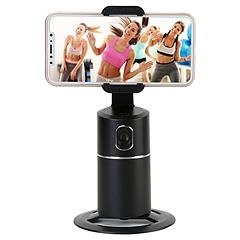 Face Tracking Cell Phone Stand Desktop Phone Holder 360 Rotatable Auto Tracking Stand Tripod Selfie Stick for Live Streaming Vlog