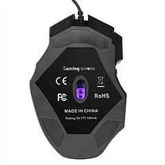 Wired Gaming Mouse 7 Keys Ergonomic Optical Mouse w/ 7 Changeable Colors 5 Adjustable DPI Levels up to 5500 for Computer Laptop