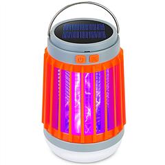 Solar USB Electric Bug Zapper Mosquito Insect Killer Lamp Portable UV Light Bulbs Fly Trap Catcher w/ 5 Light Modes Hanging Hook