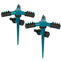 2 Packs 360 Degree Rotatable Lawn Garden Sprinkler Sprayer Adjustable Sprinkler w/ up to 3000 sq.ft Lawn Irrigation System