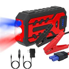 Car Jump Starter Booster 800A Peak 28000mAh Battery Charger Power Bank w/ 4 Modes LED Flashlight for Up to 6.0L Gas or 4.0L Diesel Engine Car