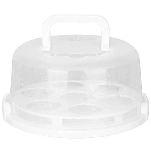 10in Cake Storage Container with Handle Plastic Cake Box Cupcake