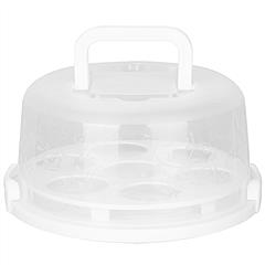10in Cake Storage Container with Handle Plastic Cake Box Cupcake Storage Box Container Carrier