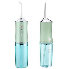 Water Flosser Cordless Dental Oral Irrigator Waterproof Teeth Cleaner w/ 3 Modes 4 Nozzles 7.44oz Detachable Water Tank for Travel Home