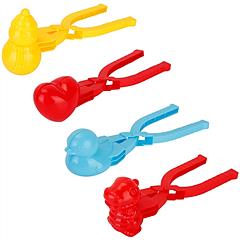 4Pcs Snowball Makers Set Clip Snow Molds Toys Beach Sand Toy with Handle for Snow Fight Winter Activities