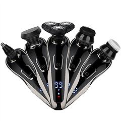 5 In 1 Electric Razor Shaver Rechargeable Cordless Head Beard Trimmer Shaver Kit IPX6 Waterproof Dry Wet Grooming Kit