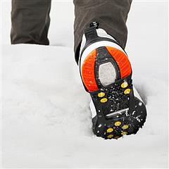 Ice Snow Grips Anti Slip Over Shoe Spikes Boot Traction Cleat Portable Ice Grippers Footwear w/ 10 Steel Studs