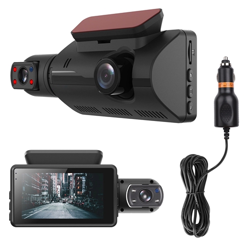 Dual Lens Car DVR Dash Cam Video Recorder 720P Front Inside Camera Loop ...