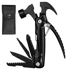 12 in 1 Hammer Multitool Portable Stainless Steel Mini Hammer Survival Tool Camping Gear Unique Gifts for Dad Husband Brother Boyfriend