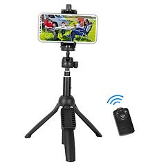 Selfie Stick Tripod Wireless Desktop Phone Tripod Stand Holder Telescopic Selfie Stick with Remote Shutter 45in Extendable Fit for Iphone 13 12 11 XR 