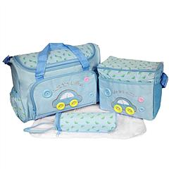 4Pcs Diaper Bag Tote Set Baby Napping Changing Bag Shoulder Mummy Bag with Diaper Changing Pad