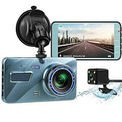 720P Dual Dash Cam Car Camera Recorder Looping Recording Car DVR Driving Vehicle Recorder with Motion Detection Light
