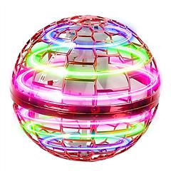 Flying Ball Toys 360° Rotating Hand Controlled Flying Orb Hover Ball RGB Lights Spinner Globe Shape Controller Mini Drone for Kids Adults Indoor Outdo