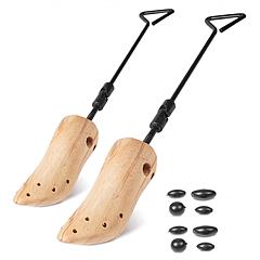 One Pair Boot Stretcher Adjustable Width Shoe Shaper Wooden Boot Widener Expander for Men