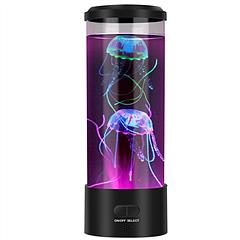 Jellyfish Lava Lamp Multi-color Changing Mood Night Light USB Electric Desk Tank Decoration Lamp Home Office