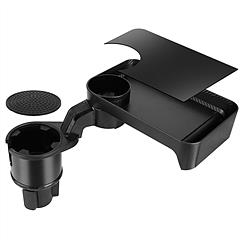 Car Cup Holder Tray 360° Rotating Car Bottle Holder Expander Adapter Multifunctional Water Cup Mount Stand with Detachable Tray