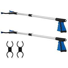 2 Pack 31.5” Folding Grabber Pick up Reaching Tool Hand Grip Heavy Duty Aid Trash Stick Litter Picker