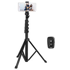 Selfie Sticker Tripod Wireless Desktop Phone Tripod Stand Holder Telescopic Selfie Stick with Remote Shutter 60in Extendable Fit for 6.1-6.8” iPhone 1