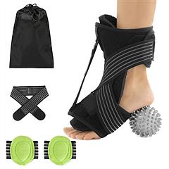 Plantar Fasciitis Night Splint Adjustable Foot Orthotic Brace Support Achilles Tendonitis Ankle Pain Relief Hard Spiky Massage Ball 2 Arch Support Ban