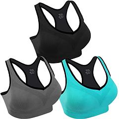 NPolar 3 Packs Women Padded Sports Bras Yoga Fitness Push up Bra Female Top for Gym Running Workout Training