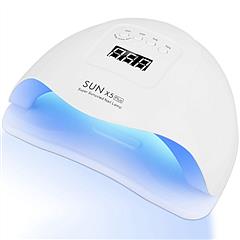 80W UV LED Nail Lamp Gel Polish Nail Dryer 36LEDs Fingernail Toenail Gel Curing Machine PIR Sensor Timer Display for Home Nail Salon