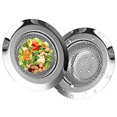 2Pcs 4.53in Kitchen Sink Strainer Stainless Steel Mesh Drain Basket Stopper 0.74 Wide Rim Food Catcher Sink Waste Plug