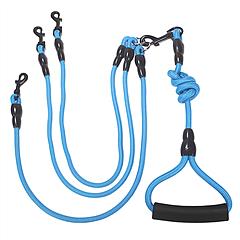 3 Dog Leash Traction Rope Walking Training Lead with Padded Handle 4.6ft 360° Swivel No-Tangle