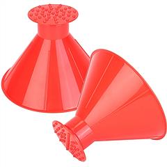 2Pcs Car Windshield Ice Snow Scrapers Round Cone Shaped Ice Deicer Funnel Snow Remove Tool For Car Truck Bus