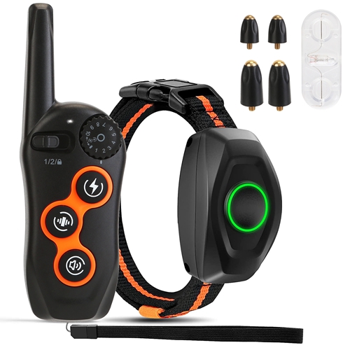 IPX7 Waterproof Dog Training Collar with Remote Rechargeable Electronic Shock Collar for Dogs