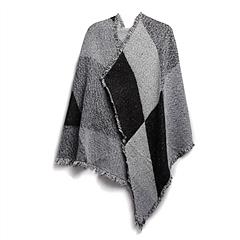 Women Winter Warm Scarf 74.8x25.6In Long Soft Knitted Shawl Extra Thick Plaid Blanket Wrap Cape