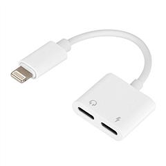 2 In 1 Dual IOS Interfaces Headphone Adapter Charger Audio Splitter Dongle Fit for iPhone 13/13Pro/SE/12/12 Mini/12 Pro/12 Pro Max/iPhone 11/11 Pro/11