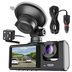3 Channel Car DVR Dash Cam Video Recorder 1080P Front Inside Rear Camera G-Sensor Night Vision Parking Monitor Driving Vehicle Recorder