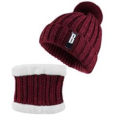 Winter Beanie Hat Scarf Set Women Warm Knitting Skull Cap Neck Warmer for Walking Running Hiking Camping Outdoors Gift