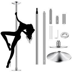 Stripper Dance Pole 45mm Spinning Static Dancing Pole with 88-108.1in Adjustable Height 551LBS Weight Capacity for Fitness Exercise Party Home Club Gy