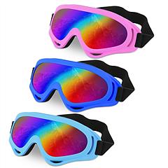 3Packs Winter Sports Goggles Snow Ski Snowmobile Snowboard UV Skate Protective Glasses Eyewear for Kids Adults