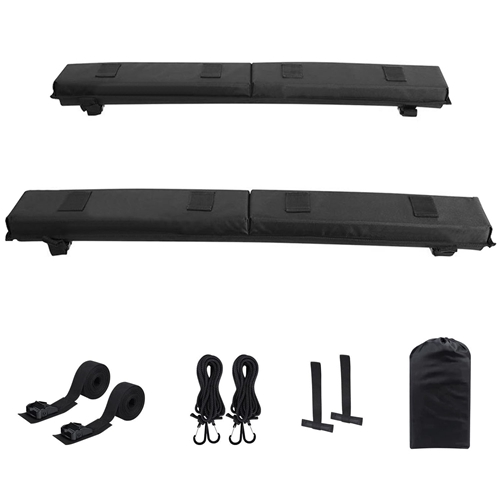 Roof Rack Crossbar Pads with Tie Down Straps for Kayak Surfboard SUP