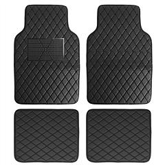 Automotive Car Floor Mats Water Auto Carpet Front Rear Liner Pads Mats Universal Fit Faux Leather