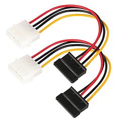 2 Packs 4 Pin Male To 15Pin Female Data Cable Adapter Converter Hard Drive Cable