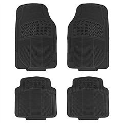 4Pcs Automotive Floor Mats Front and Rear PVC Rubber Floor Mats Heavy Duty Drive Vehicle Car Mats with Trimmable Design Fit Most Cars SUVs Trucks