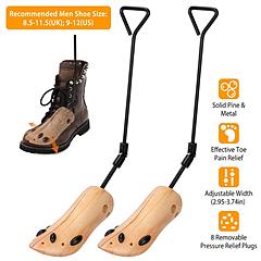 One Pair Boot Stretcher Adjustable Width Shoe Shaper Wooden Boot Widener Expander for Women