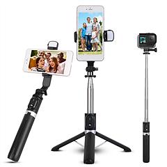 Wireless Selfie Stick Tripod Portable Foldable Extendable Phone Stand with Fill Lights Remote Shutter Fit for Go Pro 4.7in-7in Android IOS Phone