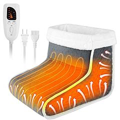 Heating Pad for Foot Electric Heated Foot Warmer Soft Leg Warmer Boots with 6 Level Heating 4 Level Timing