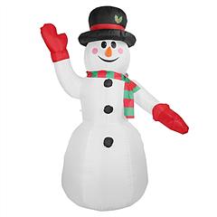 7.9FT Christmas Inflatable Giant Snowman Blow up Light up Snowman with LED Lights Hat Scarf  IPX4 Waterproof Christmas Outdoor Yard Lawn Holiday Decor