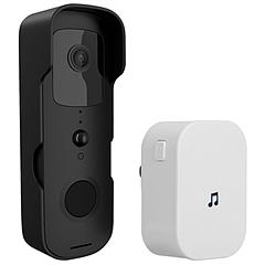 Wireless Smart Wi-Fi Video Doorbell Security Phone Doorbell Intercom Camera Two Way Audio Night Vision Compatible with Alexa Google Assistant