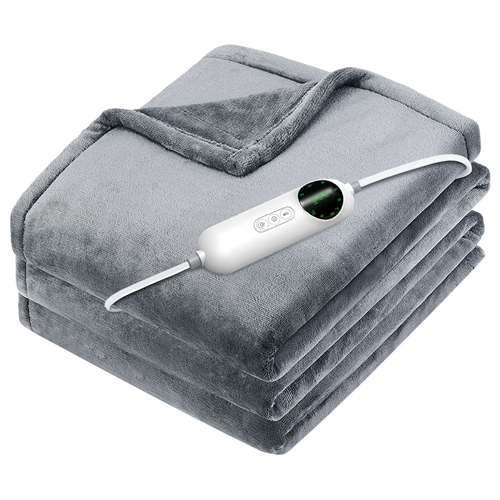 Electric Heated Throw Flannel Heated Blanket with 10 Heat Settings Auto