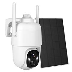 Solar Wireless Security Camera IP65 Waterproof Battery Powered 2.4G WiFi 1080P Surveillance Camera System with Spotlight Night Vision Human otion Dete